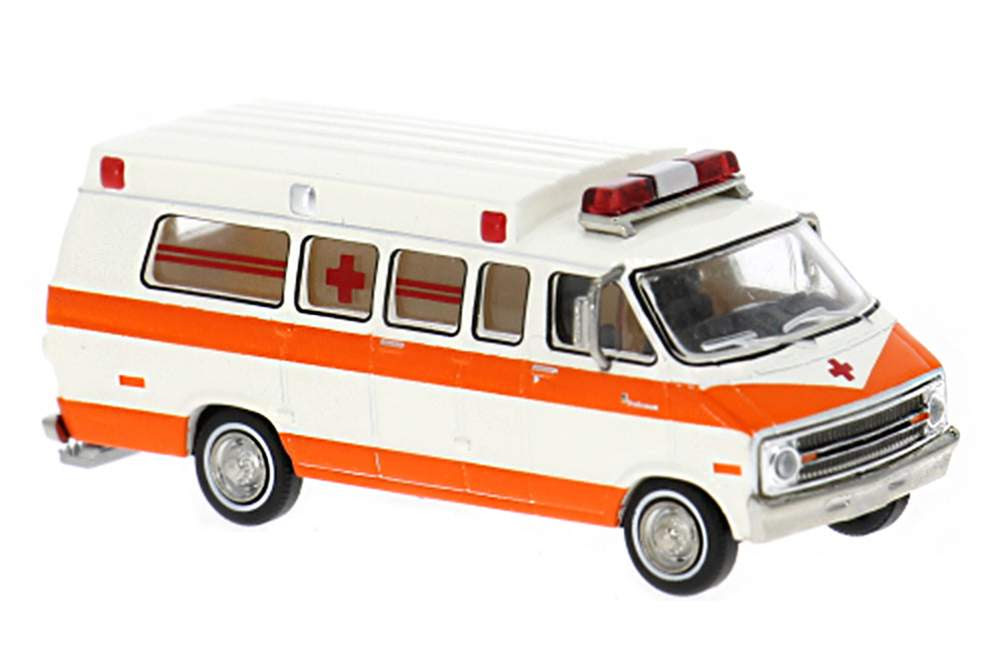 1975 Dodge B200 Ambulance Orange et blanche.jpg